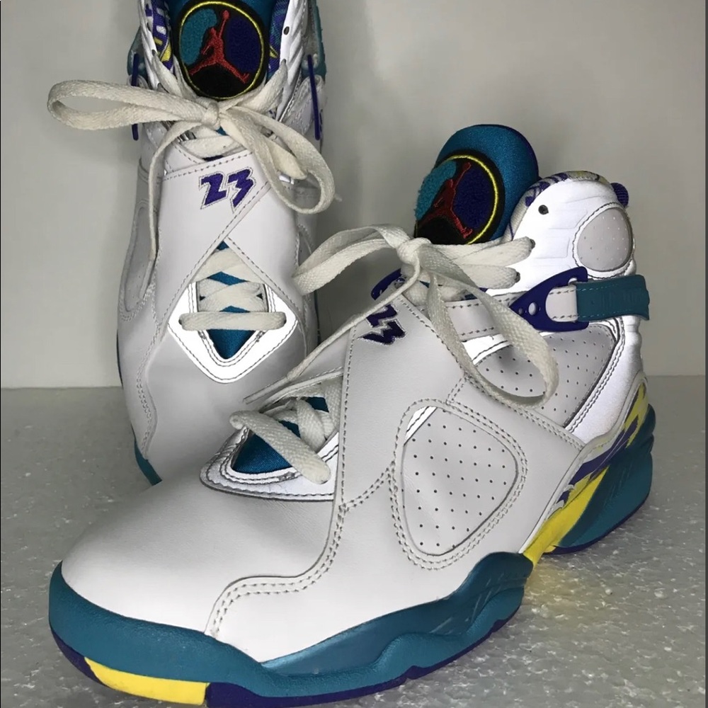 Air Jordan 8 White Aqua (2007) 316836-161 Women Shoe Size 8